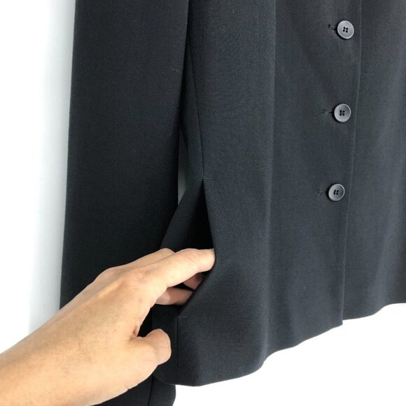 Mexx Black wool blend Button up professional 4 button Blazer size 10/M - Picture 6 of 13